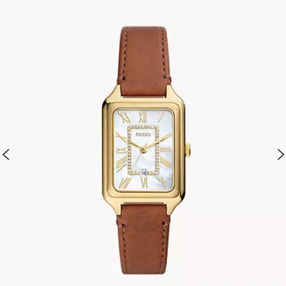 COPY - Fossil watch: Raquel Three-Hand Date Medium Brown Leather Watch